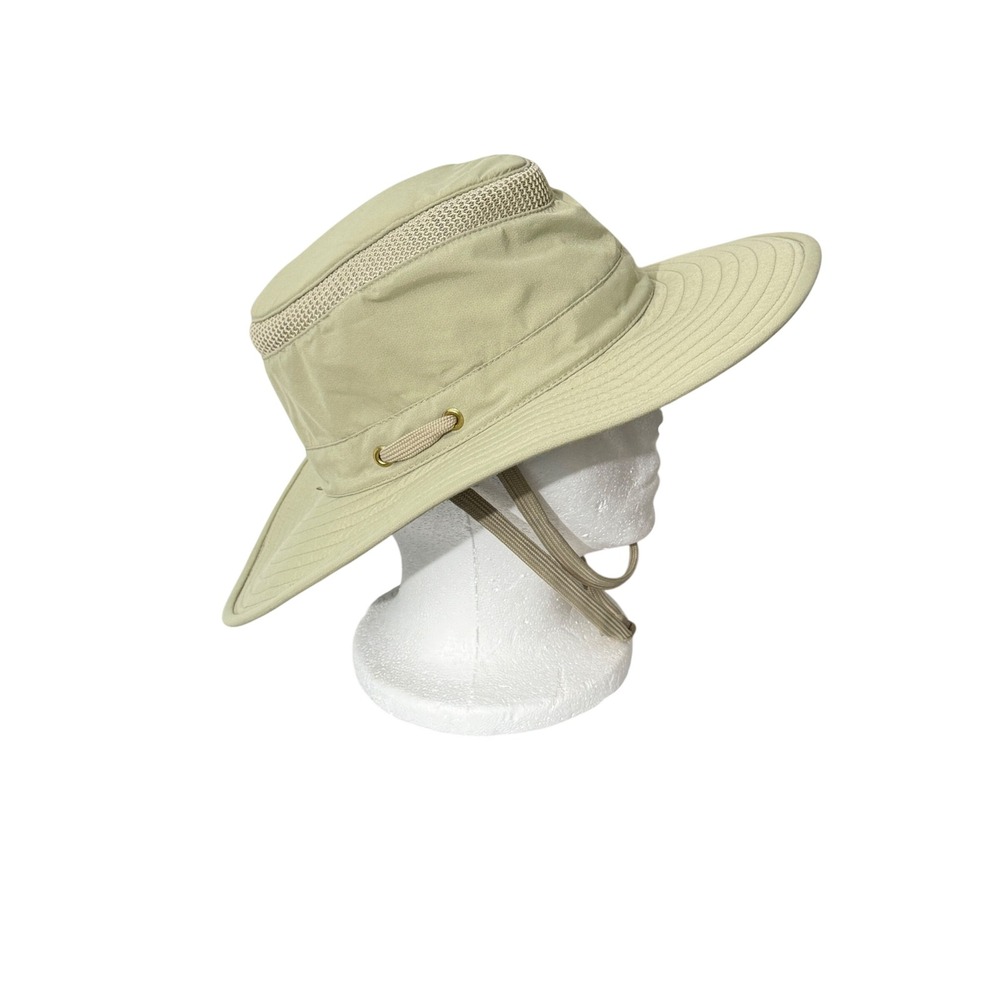 Tilley Airflo Hat Unisex 7 Tan Beige Nylon Mesh Sun Protection Bucket Hat